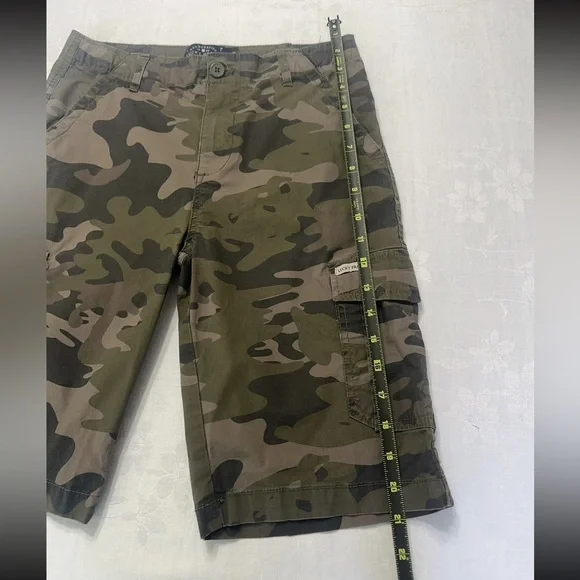 Lucky Brand Shorts Boys L 14/16 Green Cargo Camo Adjustable Hunting Youth Kids - Picture 5 of 5